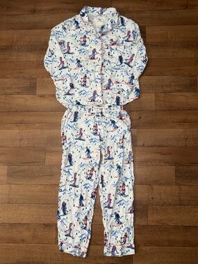Printfresh Size Small Petite Pajama Set Ski Resort Print Anthropologie Comfy SP